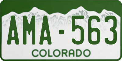 CO license plate AMA563