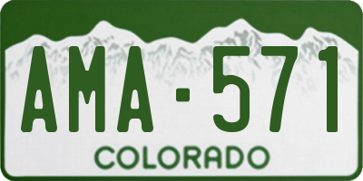 CO license plate AMA571