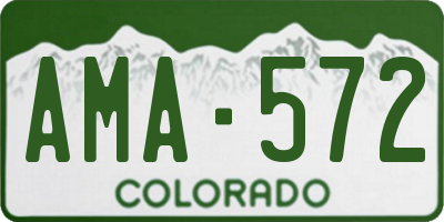 CO license plate AMA572