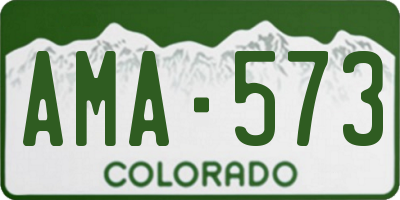 CO license plate AMA573