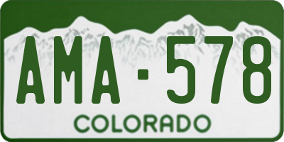 CO license plate AMA578