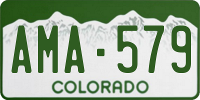 CO license plate AMA579