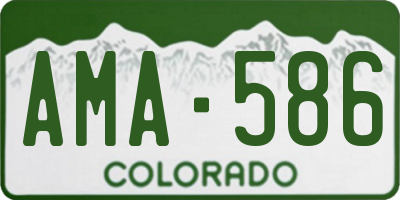 CO license plate AMA586