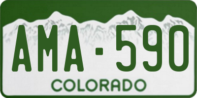 CO license plate AMA590