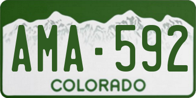 CO license plate AMA592
