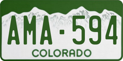 CO license plate AMA594