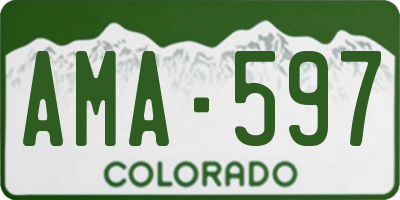 CO license plate AMA597