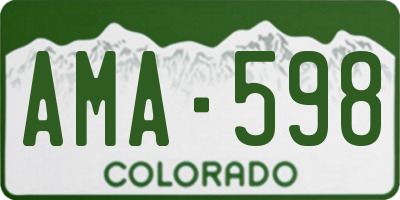 CO license plate AMA598