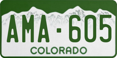 CO license plate AMA605