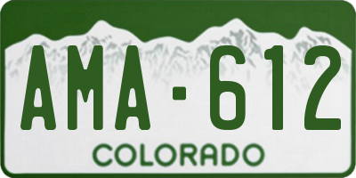 CO license plate AMA612
