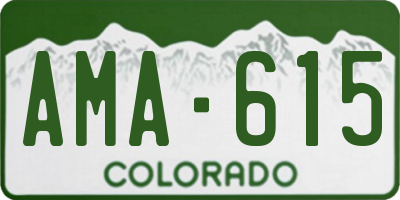 CO license plate AMA615
