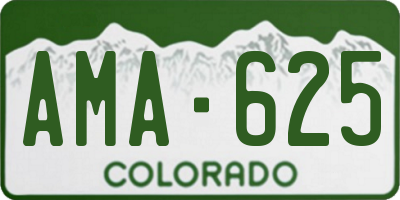 CO license plate AMA625