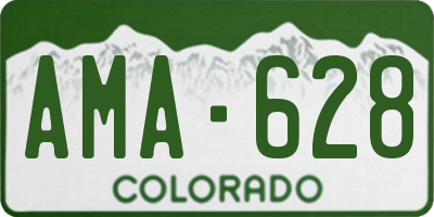 CO license plate AMA628