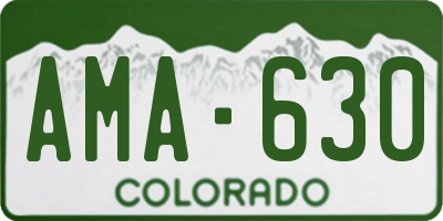 CO license plate AMA630