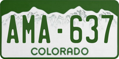 CO license plate AMA637