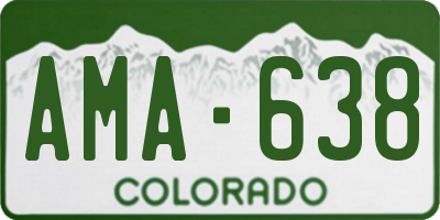 CO license plate AMA638