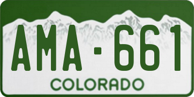 CO license plate AMA661