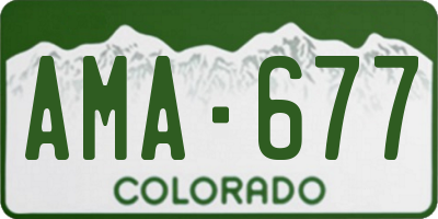 CO license plate AMA677