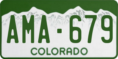 CO license plate AMA679