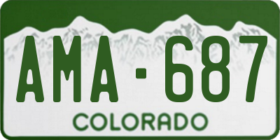CO license plate AMA687