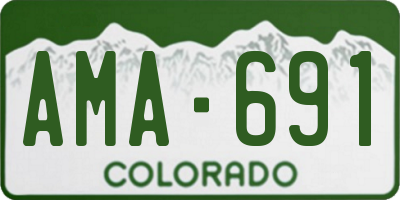 CO license plate AMA691