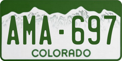 CO license plate AMA697