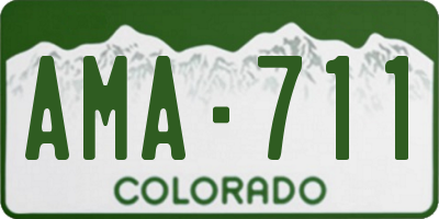 CO license plate AMA711