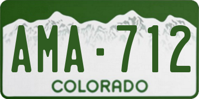 CO license plate AMA712