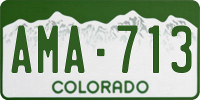 CO license plate AMA713