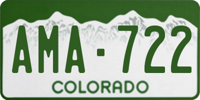 CO license plate AMA722