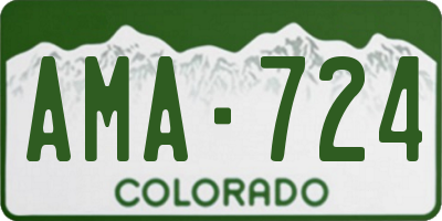 CO license plate AMA724