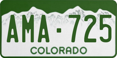 CO license plate AMA725