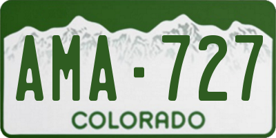 CO license plate AMA727