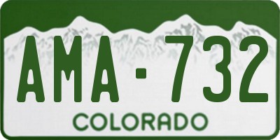 CO license plate AMA732
