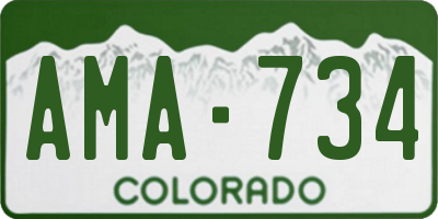 CO license plate AMA734