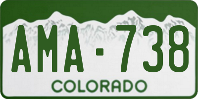 CO license plate AMA738