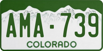 CO license plate AMA739