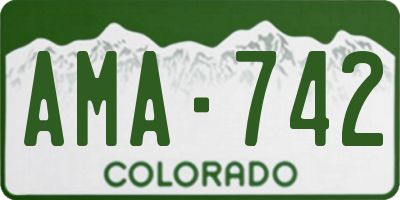 CO license plate AMA742