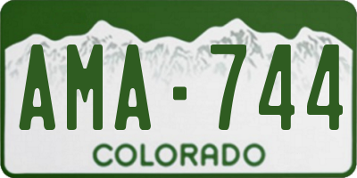 CO license plate AMA744