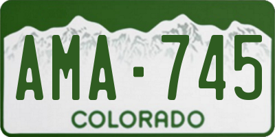 CO license plate AMA745