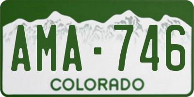 CO license plate AMA746