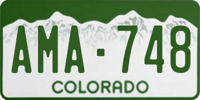CO license plate AMA748