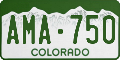 CO license plate AMA750