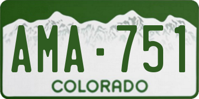 CO license plate AMA751