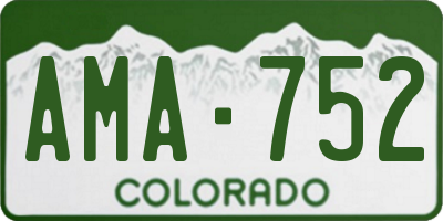 CO license plate AMA752