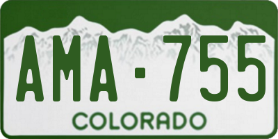 CO license plate AMA755