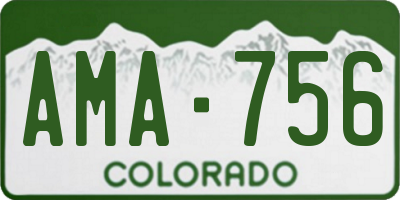 CO license plate AMA756