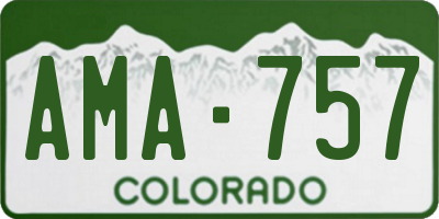 CO license plate AMA757