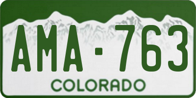 CO license plate AMA763