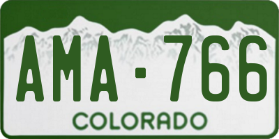CO license plate AMA766
